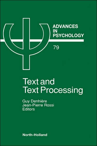 Advances In Psychology V79