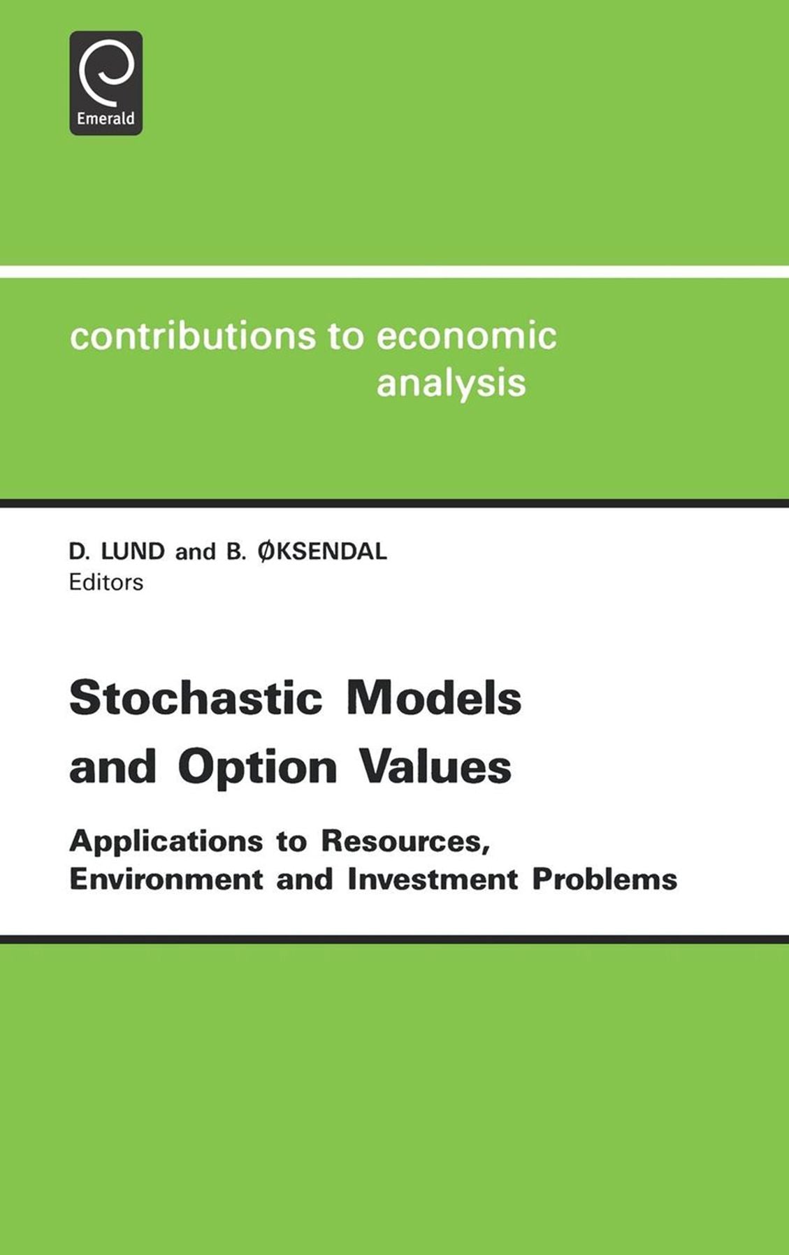 Stochastic Models And Option Values