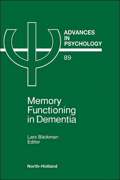 Advances In Psychology V89