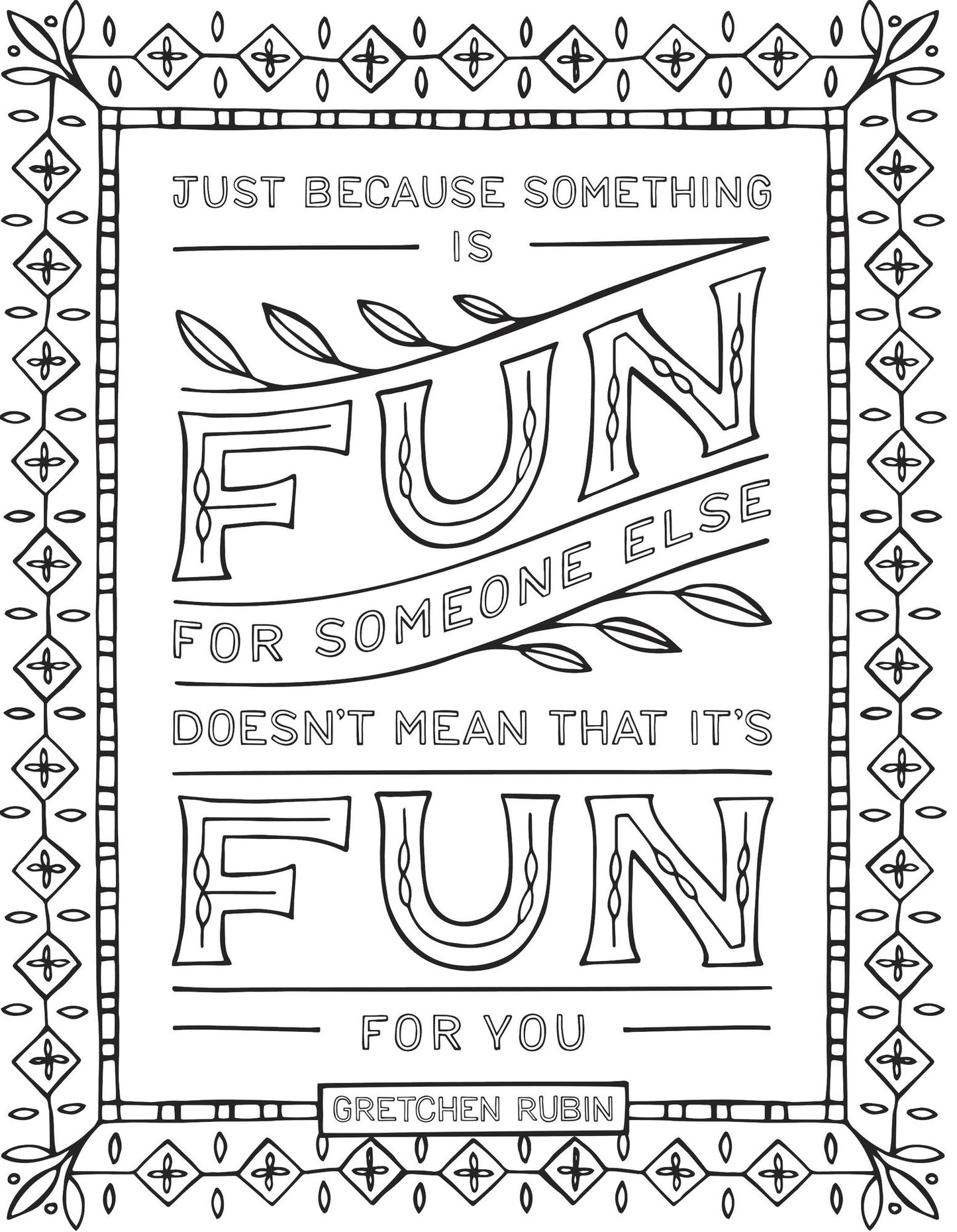 The Happiness Project Mini Posters: A Coloring Book: 20 Hand-Lettered Quotes to Pull Out and Frame