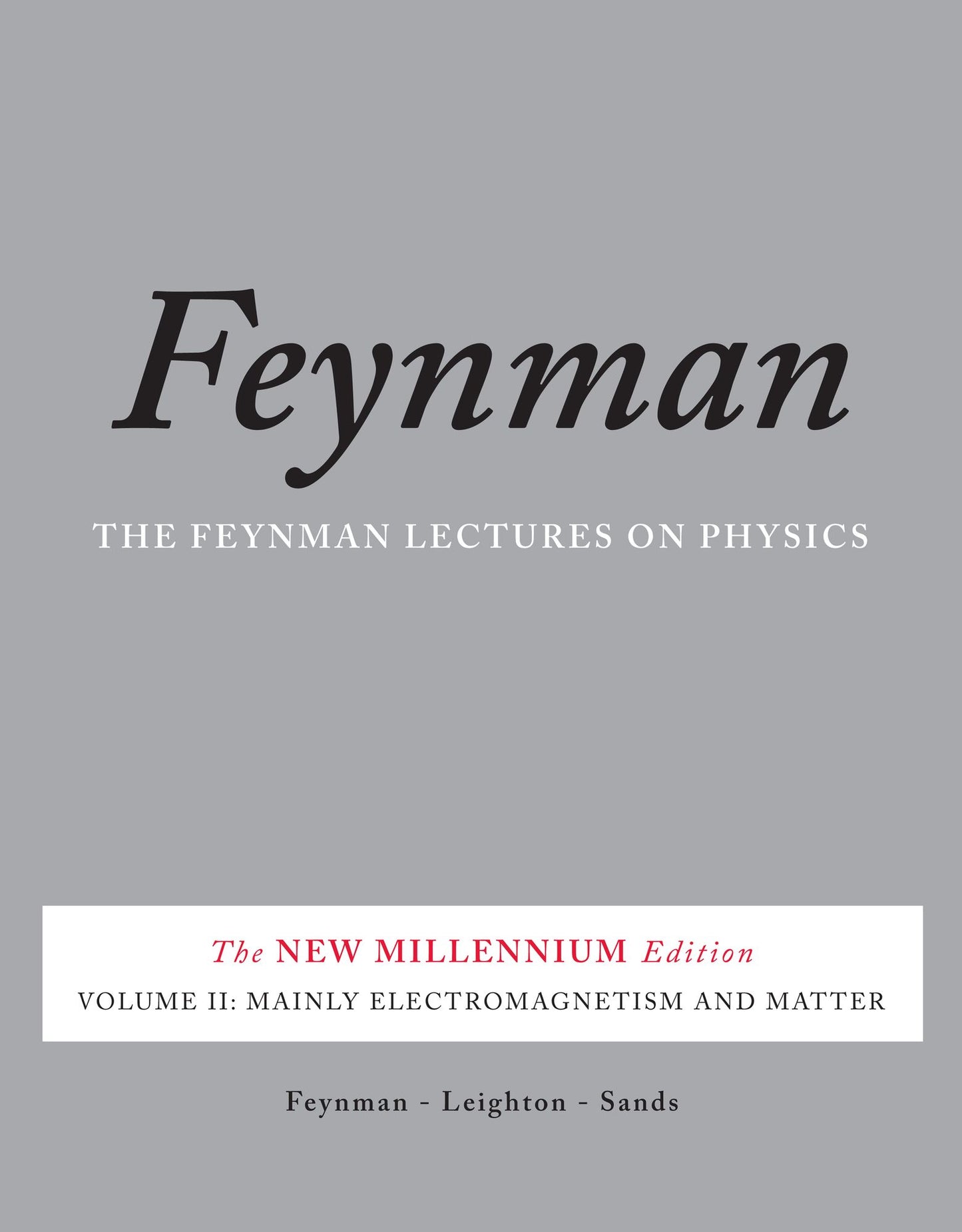 The Feynman Lectures on Physics, Vol. II: The New Millennium Edition: Mainly Electromagnetism and Matter