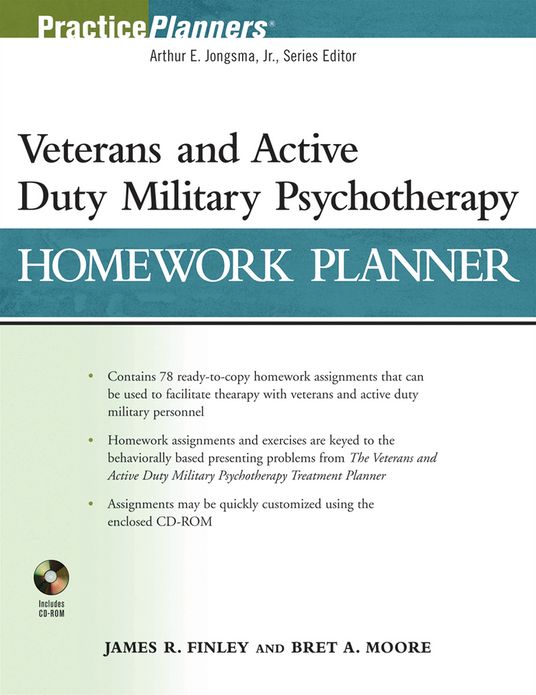 Veterans and Active Duty Military Psychotherapy Homework Planner