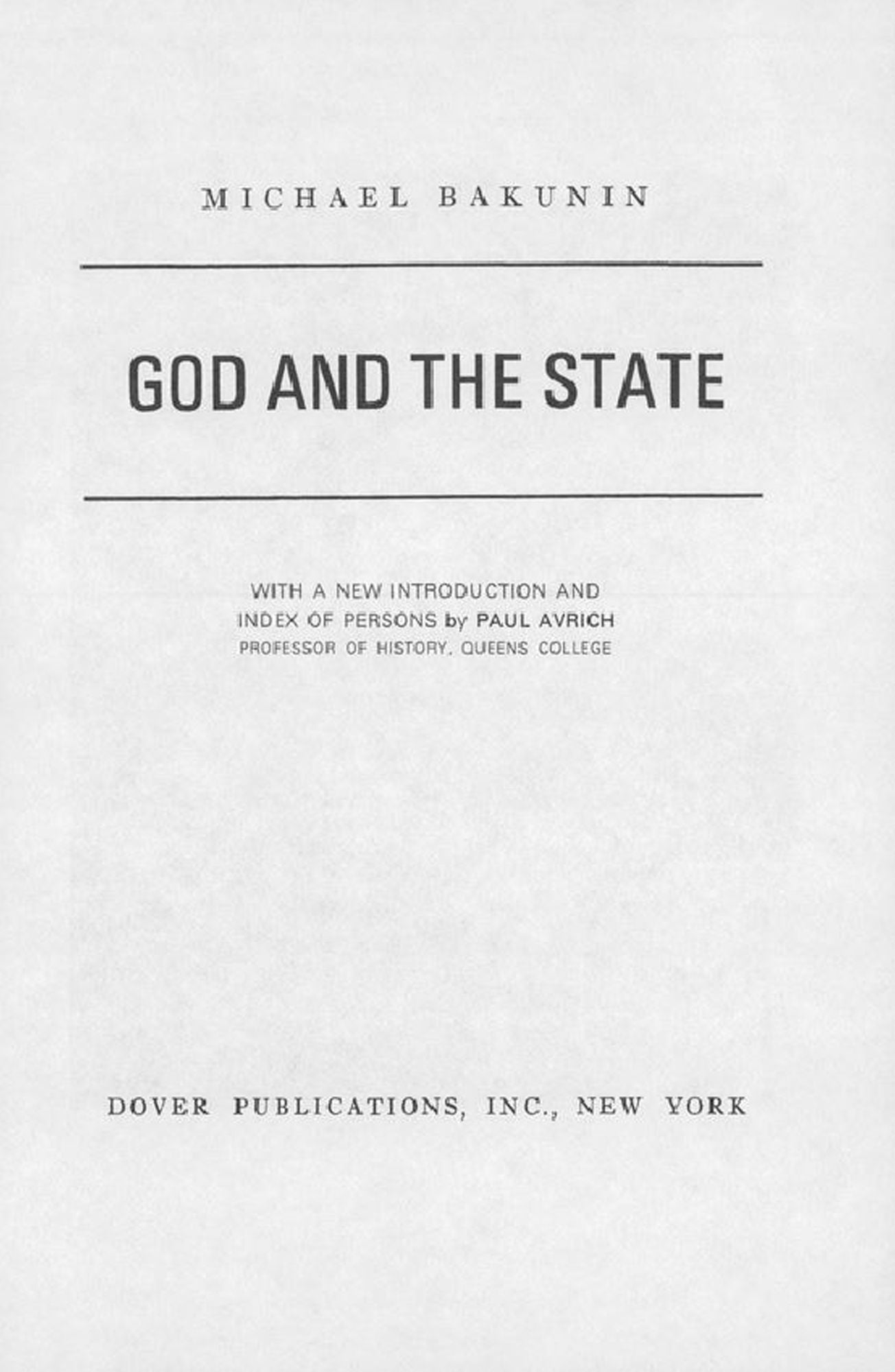 God and the State