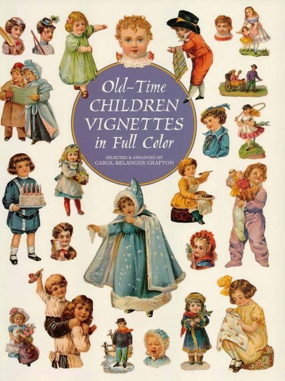 Old-Time Children Vignettes in Full Color