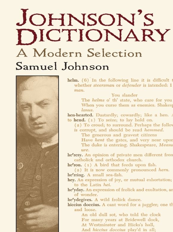 Johnson's Dictionary: A Modern Selection