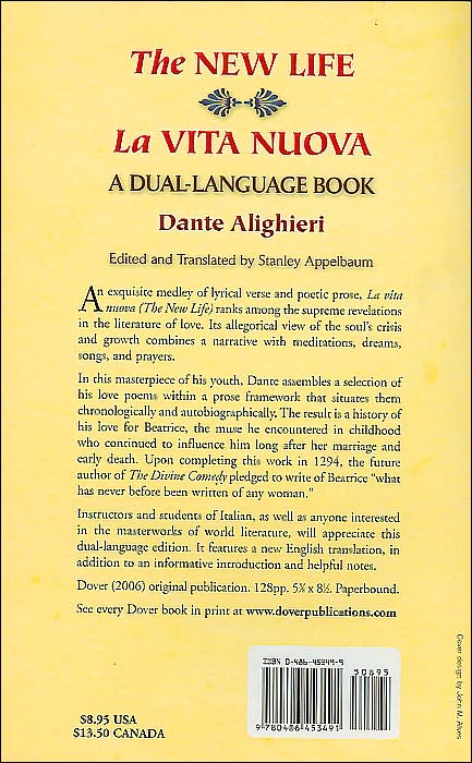 The New Life / La Vita Nuova: A Dual-Language Book
