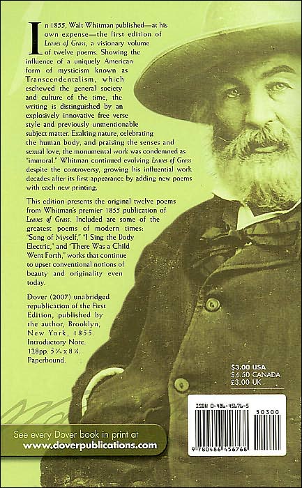 Leaves of Grass: The Original 1855 Edition (Dover Thrift Editions Series)