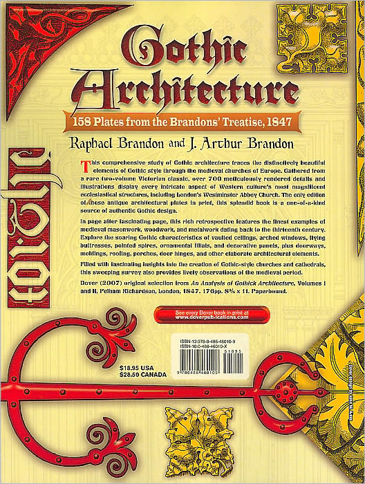 Gothic Architecture: 158 Plates from the Brandons' Treatise 1847