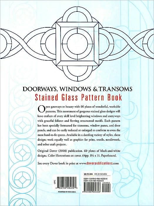 Doorways, Windows and Transoms: Stained Glass Pattern Book