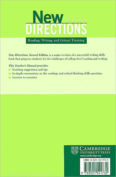 New Directions Teacher's Manual: An Integrated Approach to Reading, Writing, and Critical Thinking