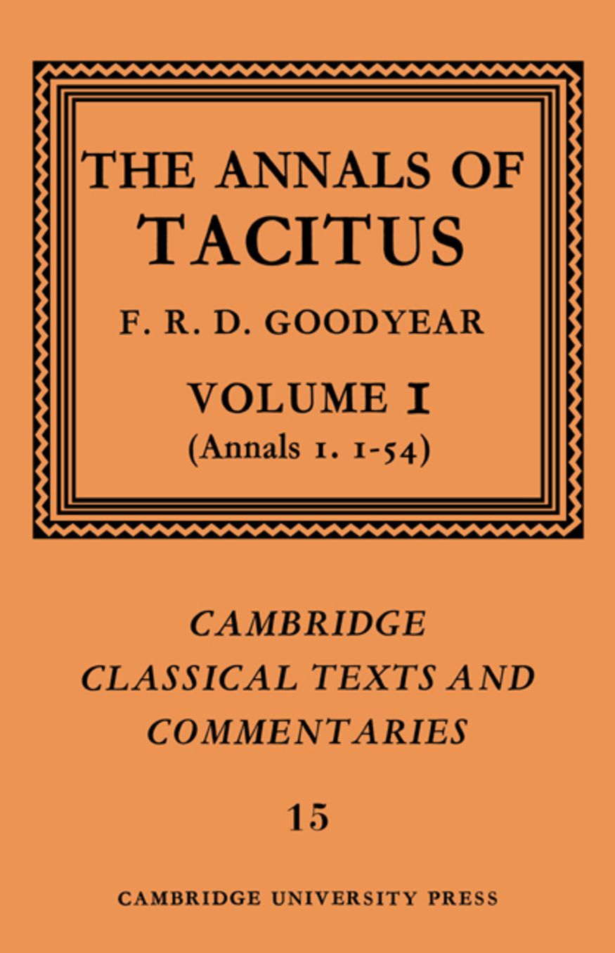 The Annals of Tacitus: Volume 1, Annals 1.1-54