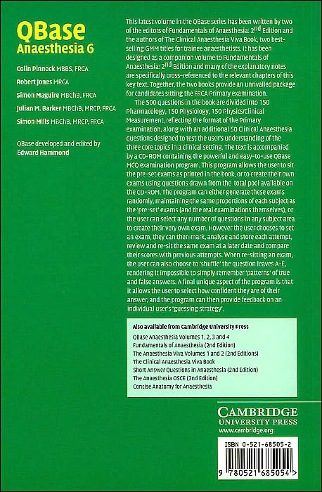 QBase Anaesthesia, Volume 6: MCQ Companion to Fundamentals of Anaesthesia