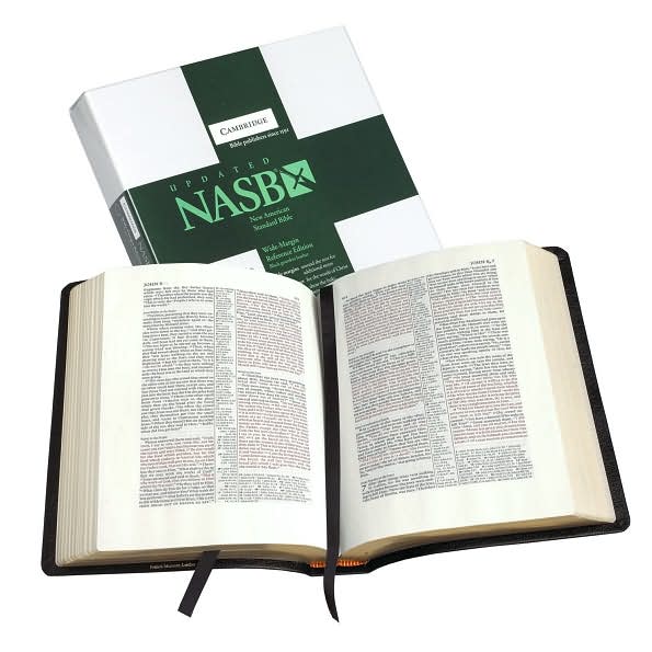 NASB Wide-Margin Reference Green Hardcover NS743XRM