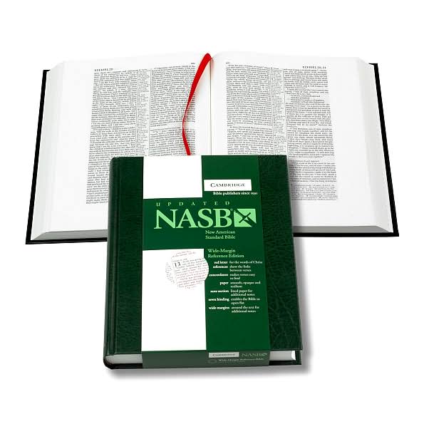 NASB Wide-Margin Reference Green Hardcover NS743XRM
