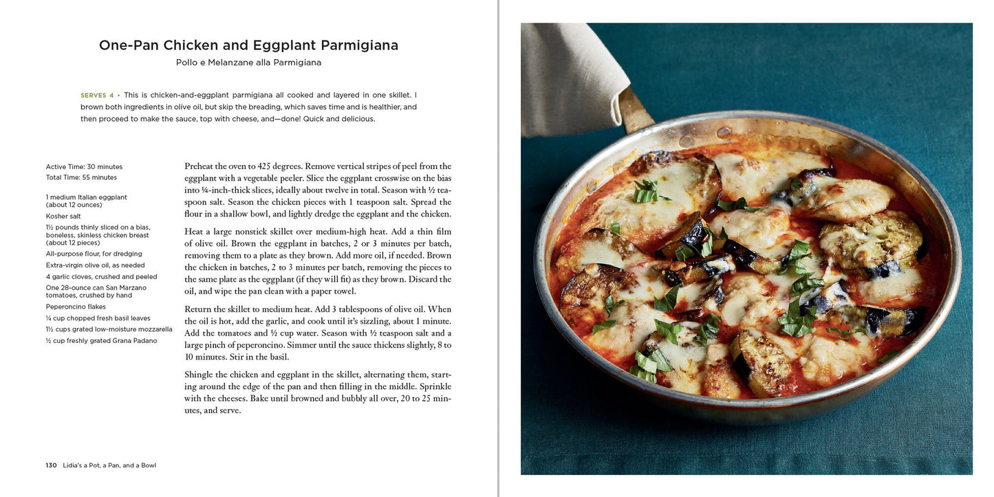 Lidia's a Pot, a Pan, and a Bowl: Simple Recipes for Perfect Meals: A Cookbook