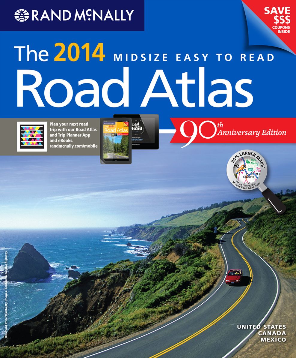 2014 Midsize Easy to Read Road Atlas
