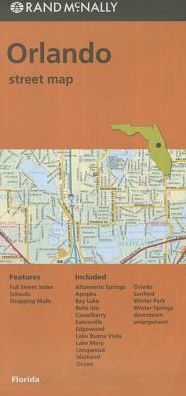 Folded Map Orlando FL Streets