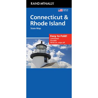 Rand McNally Easy to Fold: Connecticut/Rhode Island Laminated Map