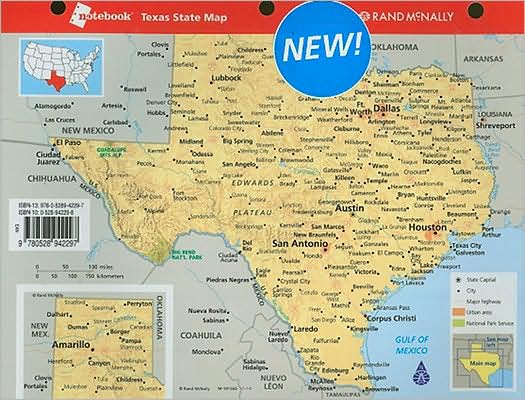 Rand McNally Notebook Texas State Map