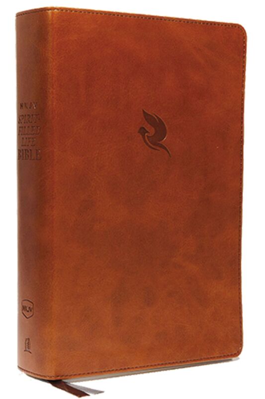 NKJV, Spirit-Filled Life Bible, Third Edition, Leathersoft, Brown, Thumb Indexed, Red Letter Edition, Comfort Print: Kingdom Equipping Through the Power of the Word