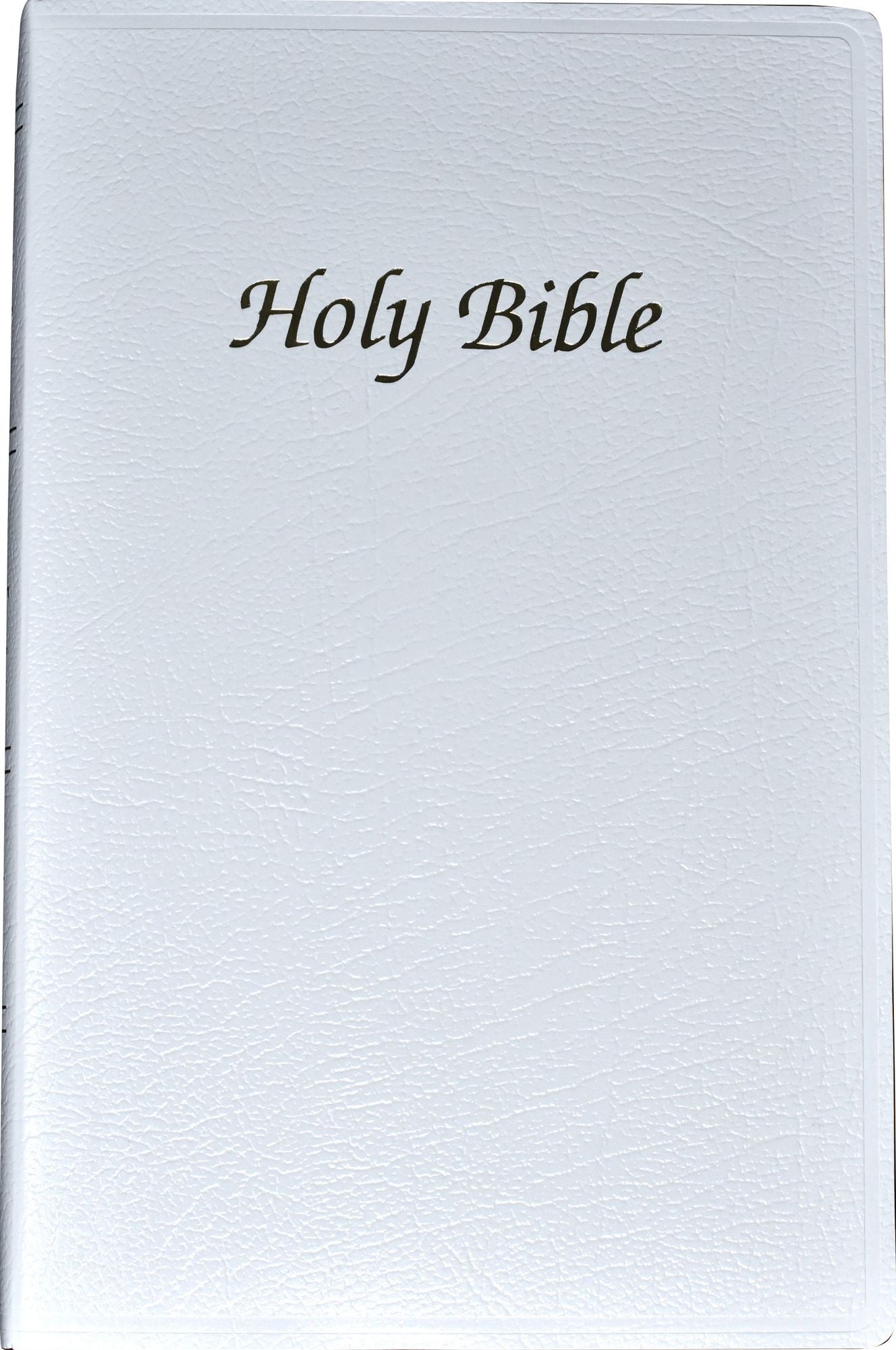First Communion Bible: New American Bible (NAB), white imitation leather, thumb indexed