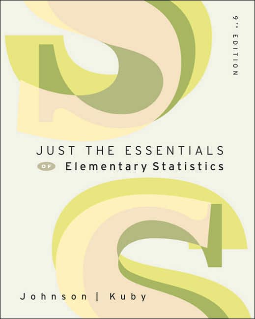 Just the Essentials of Elementary Statistics (with CD-ROM and InfoTrac)