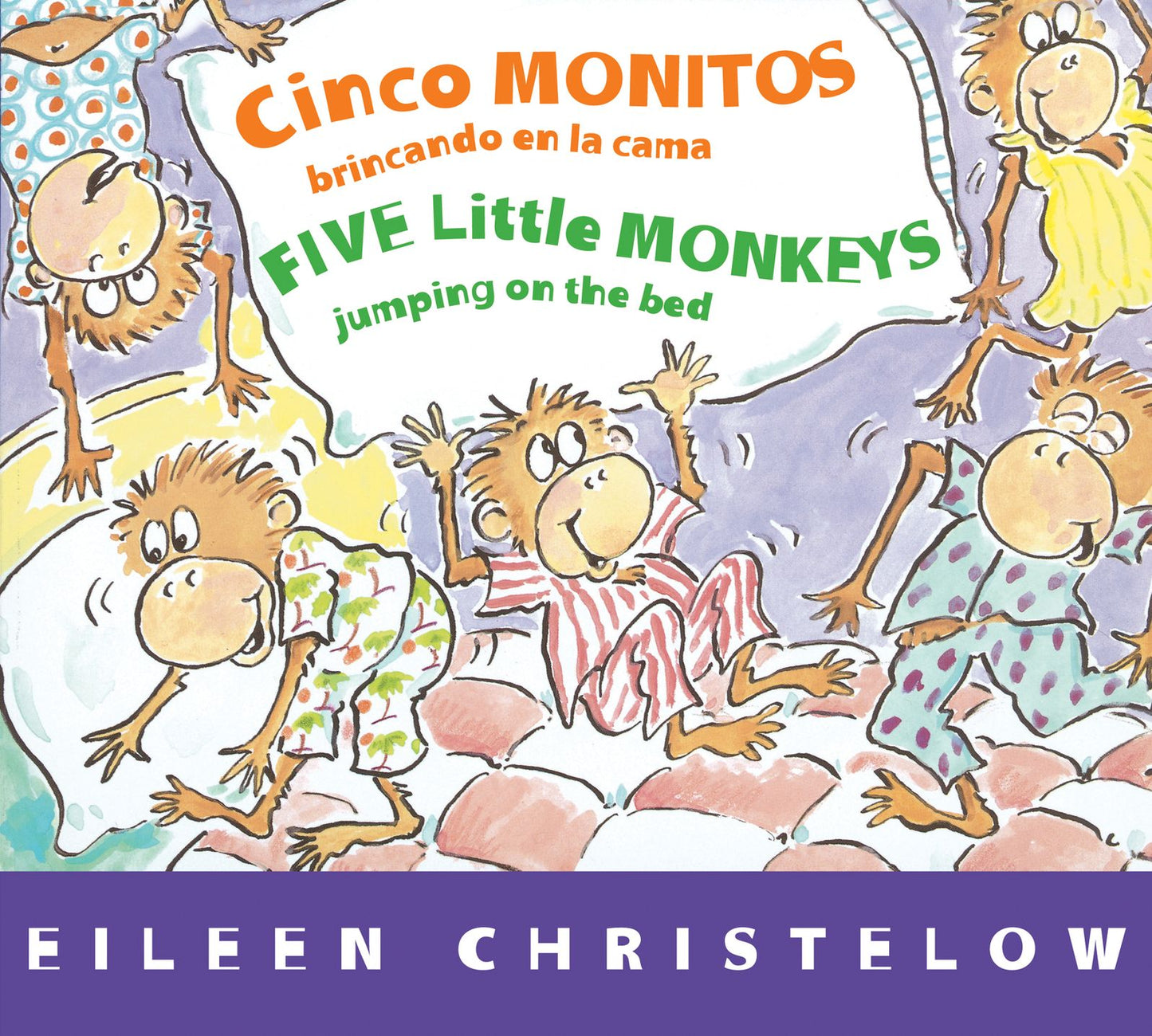 Five Little Monkeys Jumping on the Bed/Cinco monitos brincando en la cama: Bilingual Spanish-English
