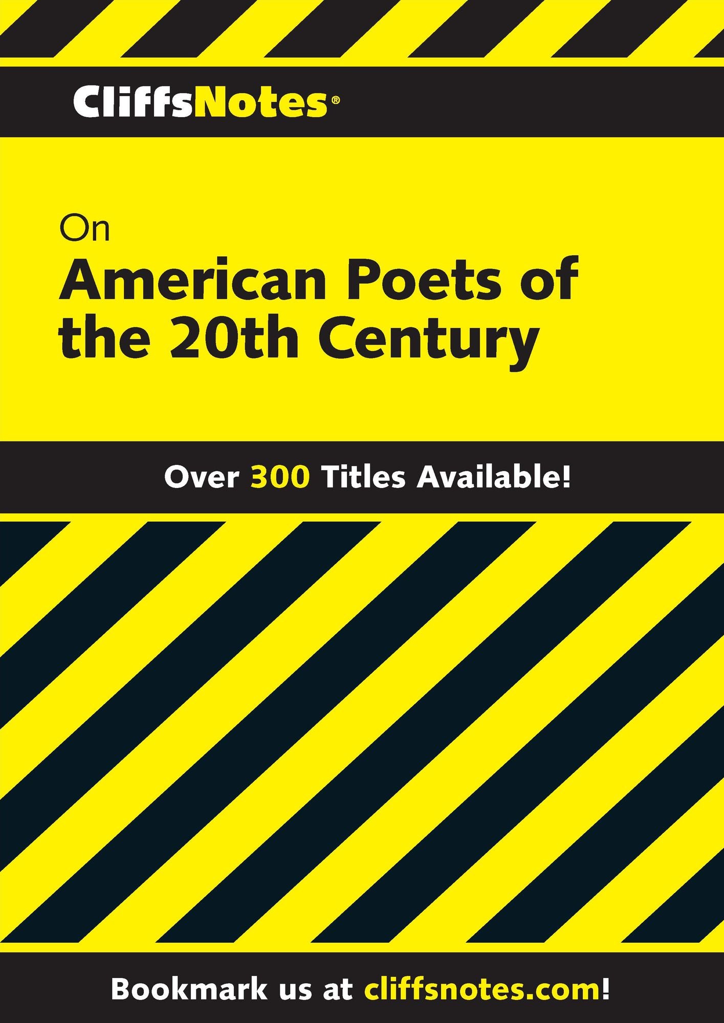 CliffsNotes on American Poets of the 20th Century