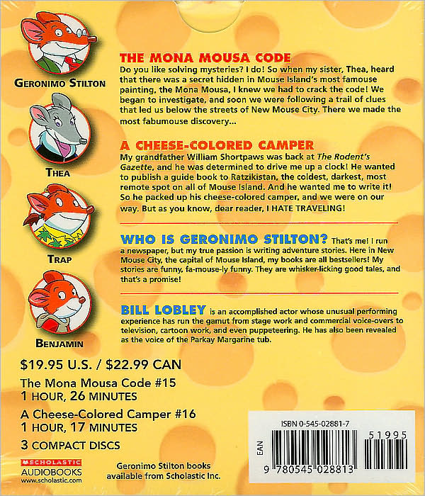 Geronimo Stilton, Books 15 and 16: The Mona Mousa Code/A Cheese-Colored Camper