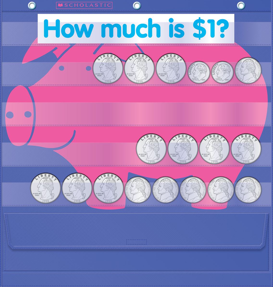 Piggy Bank Money Pocket Chart