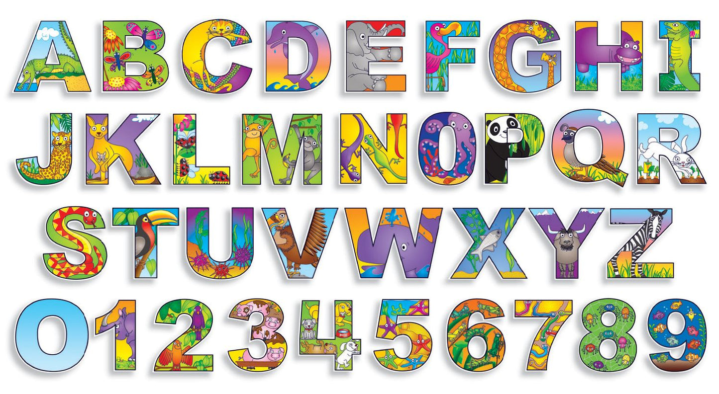 Illustrated Alphabet & Numbers Bulletin Board