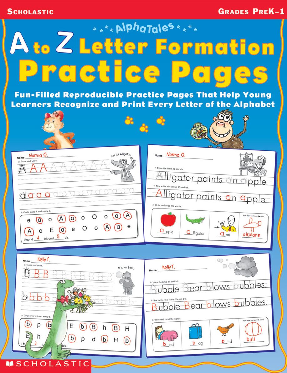 AlphaTales: A to Z Letter Formation Practice Pages: Fun-filled Reproducible Practice Pages That Help Young Learners Recognize and Print Every Letter of the Alphabet (PagePerfect NOOK Book)