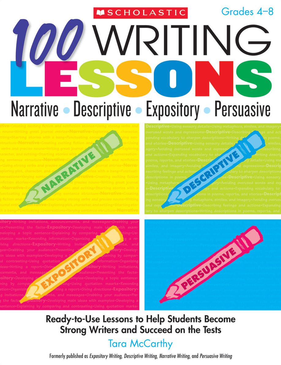 100 Writing Lessons: Narrative * Descriptive * Expository * Persuasive: Ready-to-Use Lessons to Help Students Become Strong Writers and Succeed on the Tests (PagePerfect NOOK Book)