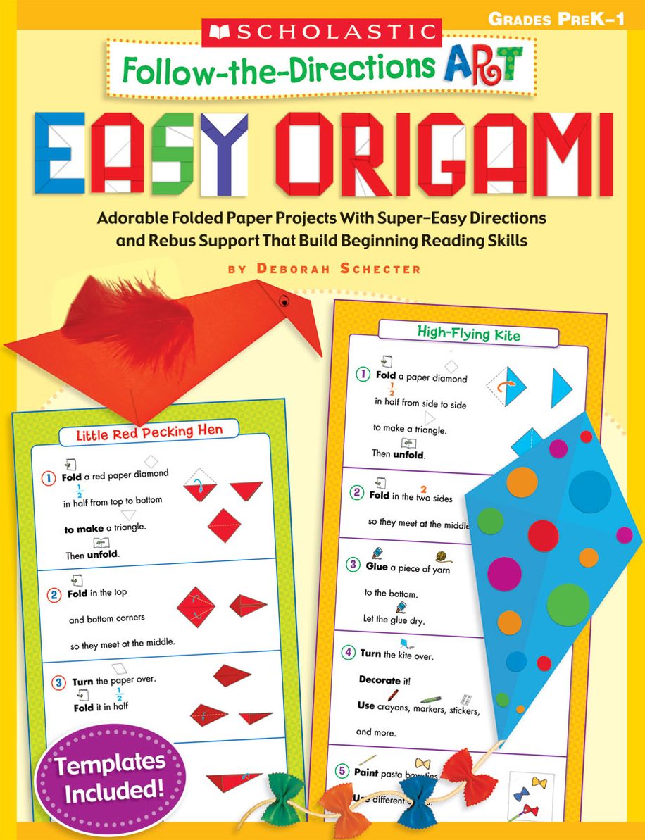 Follow-the-Directions Art: Easy Origami: Adorable Folded Paper Projects With Super-Easy Directions and Rebus Support That Build Beginning Reading Skills
