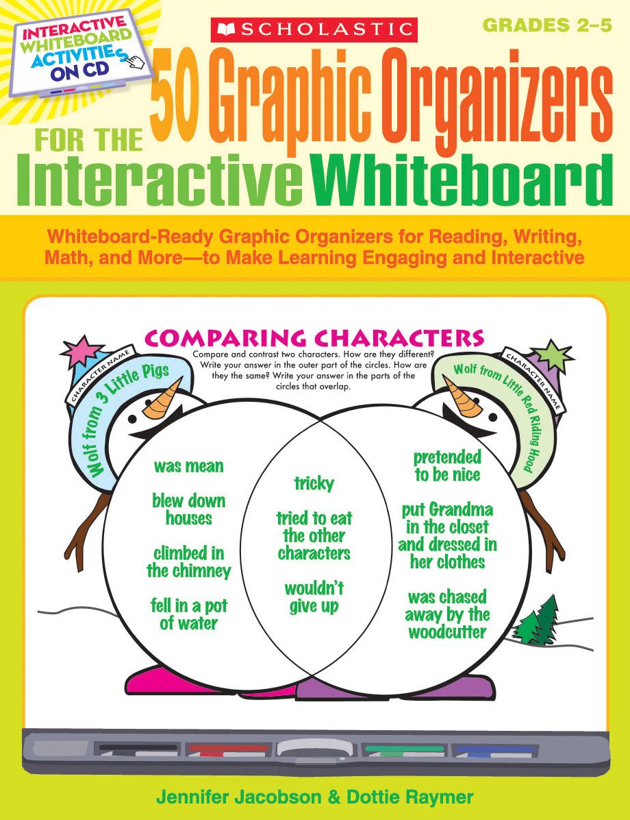 50 Graphic Organizers for the Interactive Whiteboard: Whiteboard-Ready Graphic Organizers for Reading, Writing, Math, and More-to Make Learning Engaging and Interactive