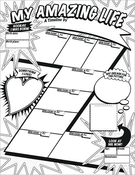 Graphic Organizer Posters: My Timeline: Grades 3-6: Fill-in Personal Posters for Students to Display with Pride
