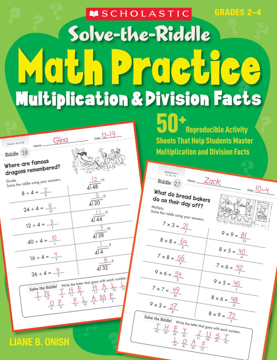 Solve-the-Riddle Math Practice: Multiplication & Division Facts: 50+ Reproducible Activity Sheets That Help Students Master Multiplication and Division Facts (PagePerfect NOOK Book)