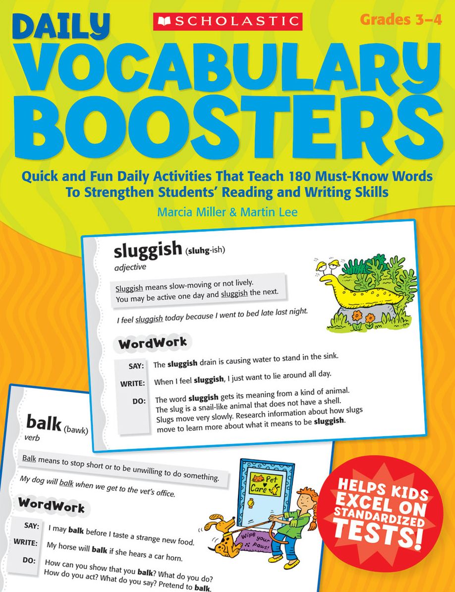 Daily Vocabulary Boosters: Quick and Fun Daily Activities That Teach 180 Must-Know Words to Strengthen Students' Reading and Writing Skills (PagePerfect NOOK Book)