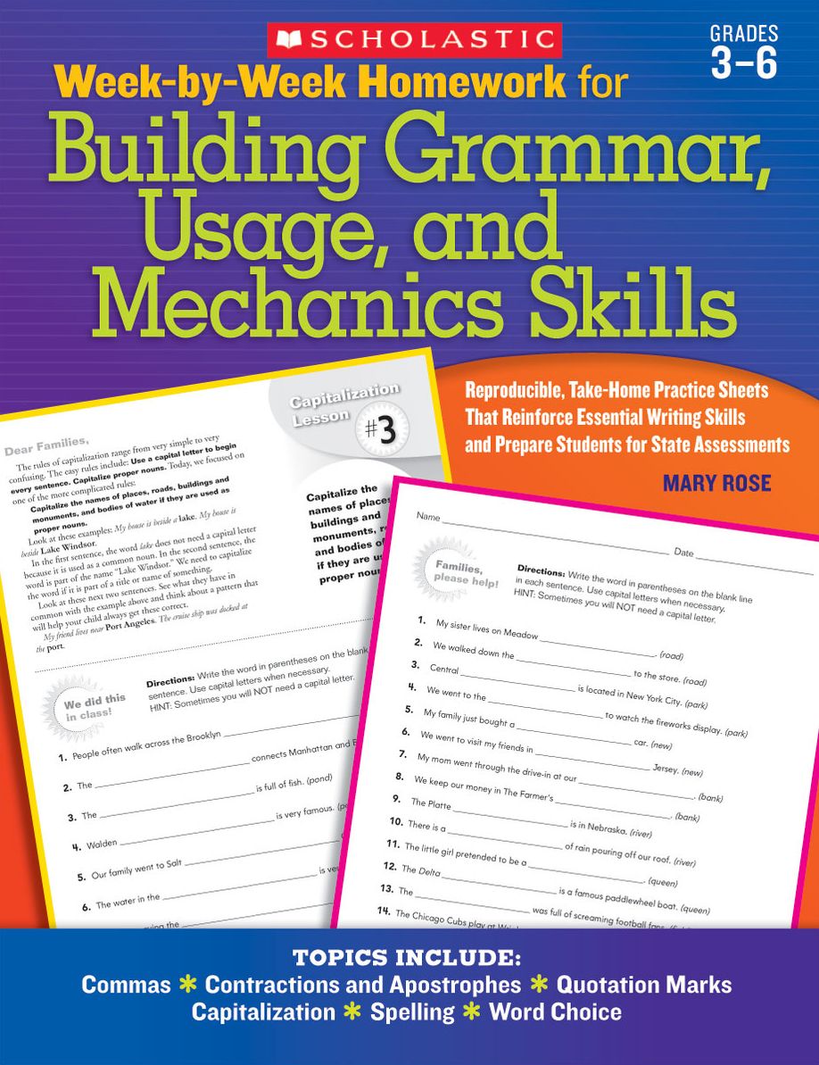 Week-by-Week Homework for Building Grammar, Usage and Mechanics Skills: Reproducible Take-Home Practice Sheets That Reinforce Essential Writing Skills and Prepare Students for State Assessments (PagePerfect NOOK Book)