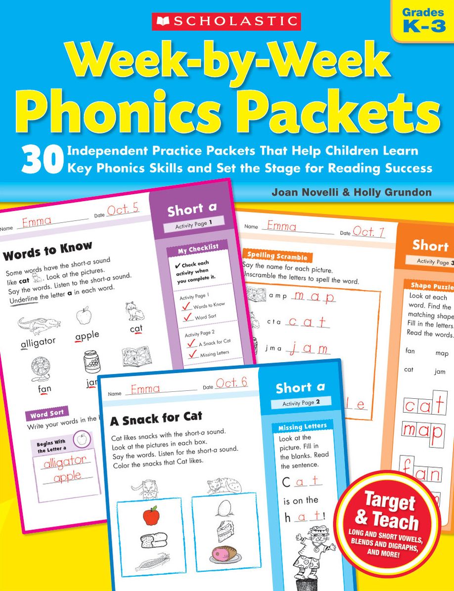 Week-by-Week Phonics Packets: 30 Independent Practice Packets That Help Children Learn Key Phonics Skills and Set the Stage for Reading Success (PagePerfect NOOK Book)