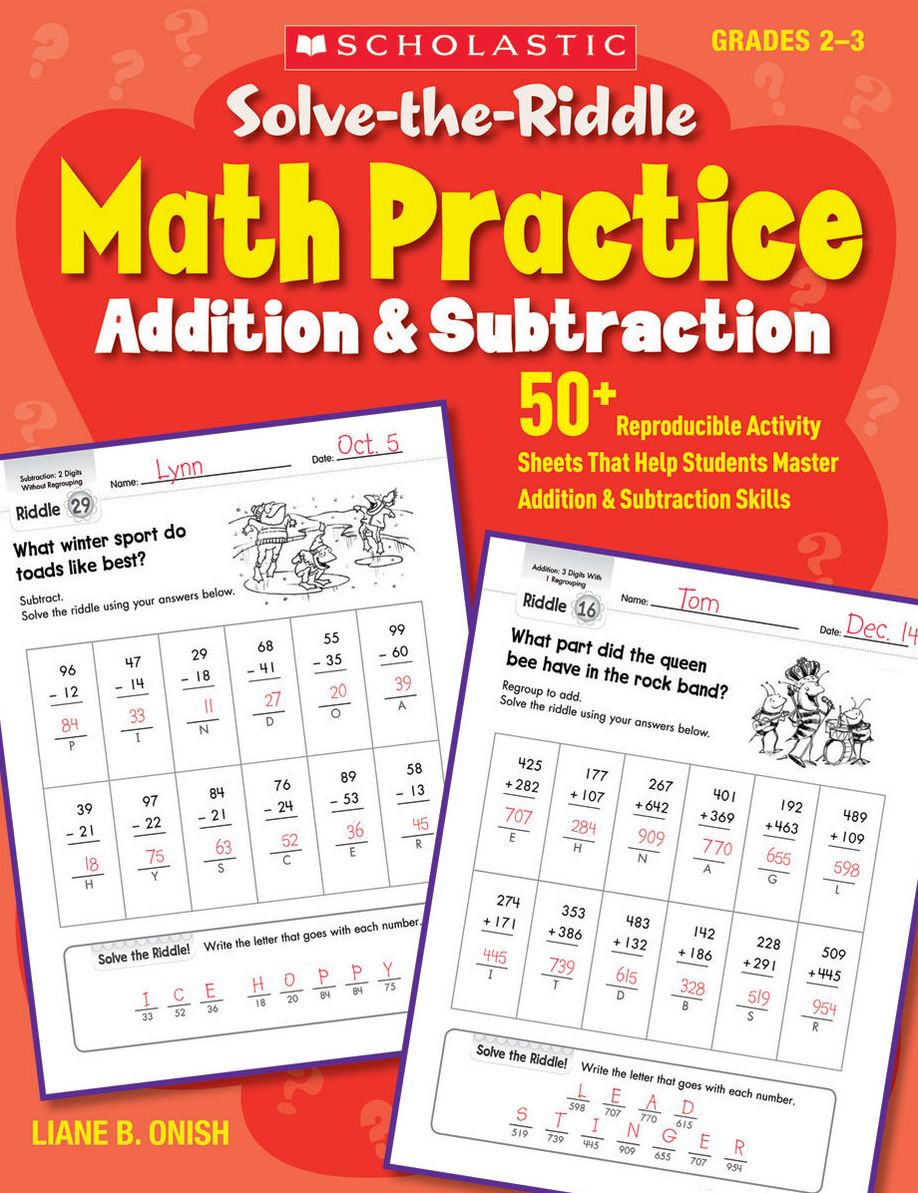 Solve-the-Riddle Math Practice: Addition & Subtraction: 50+ Reproducible Activity Sheets That Help Students Master Addition & Subtraction Skills (PagePerfect NOOK Book)