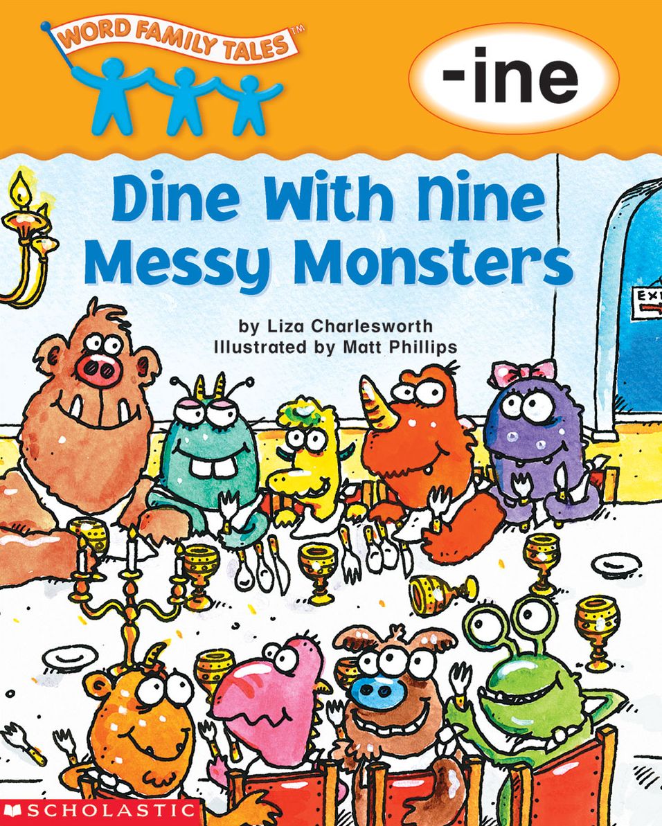 Dine with Nine Messy Monsters (-ine) (PagePerfect NOOK Book)