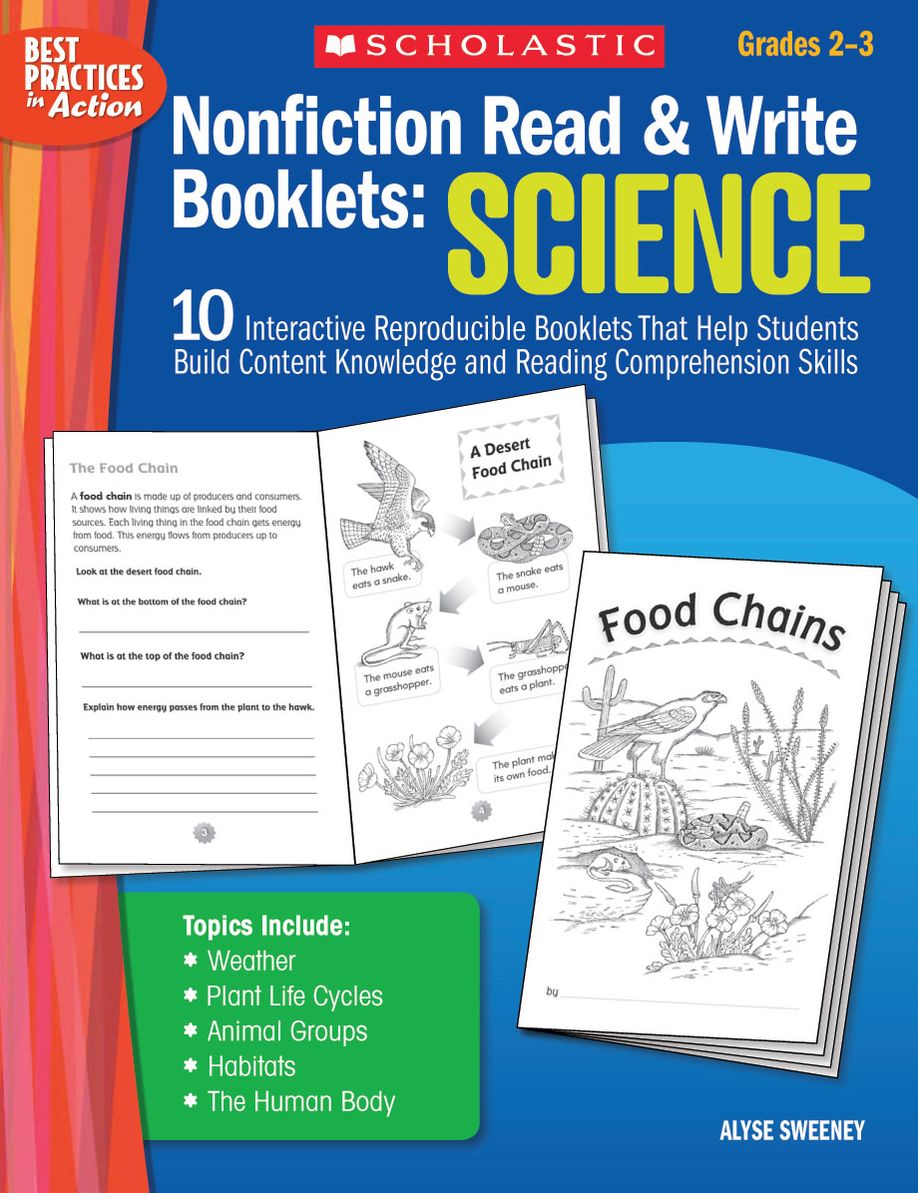 Nonfiction Read & Write Booklets: Science: 10 Interactive Reproducible Booklets That Help Students Build Content Knowledge and Reading Comprehension Skills