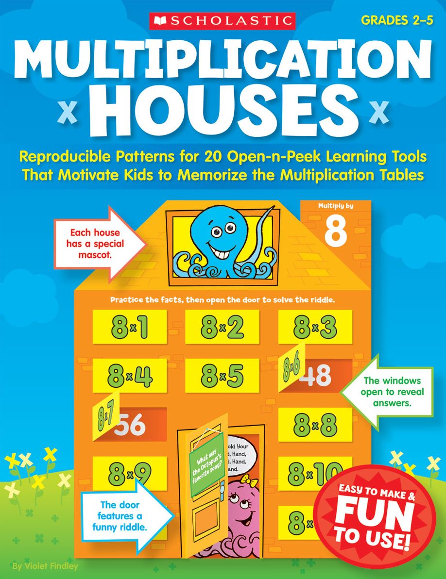 Multiplication Houses: Reproducible Patterns for 20 Open-n-Peek Learning Tools That Motivate Kids to Memorize the Multiplication Tables (PagePerfect NOOK Book)