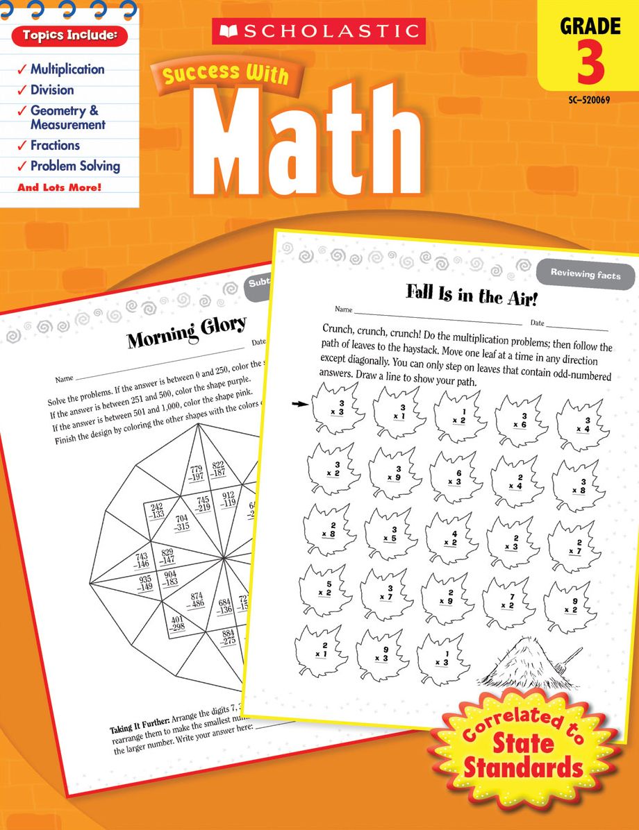 Scholastic Success With Math: Grade 3 (PagePerfect NOOK Book)
