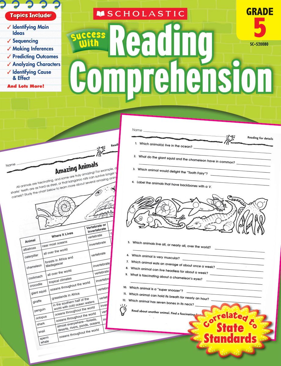 Scholastic Success With Reading Comprehension: Grade 5 (PagePerfect NOOK Book)
