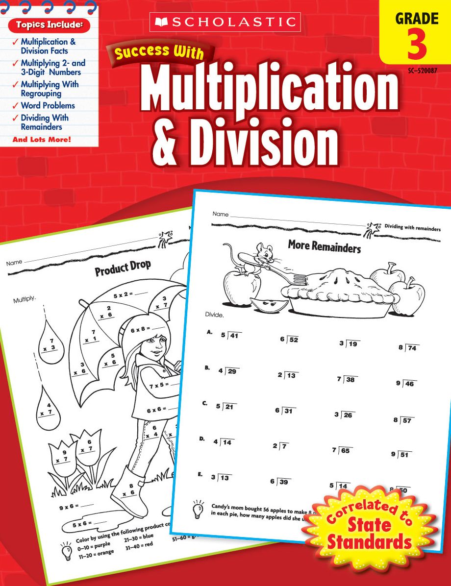 Scholastic Success With Multiplication & Division: Grade 3 (PagePerfect NOOK Book)