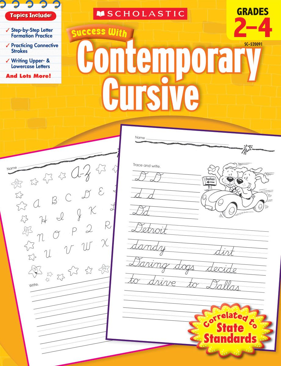 Scholastic Success With Contemporary Cursive: Grades 2-4 (PagePerfect NOOK Book)