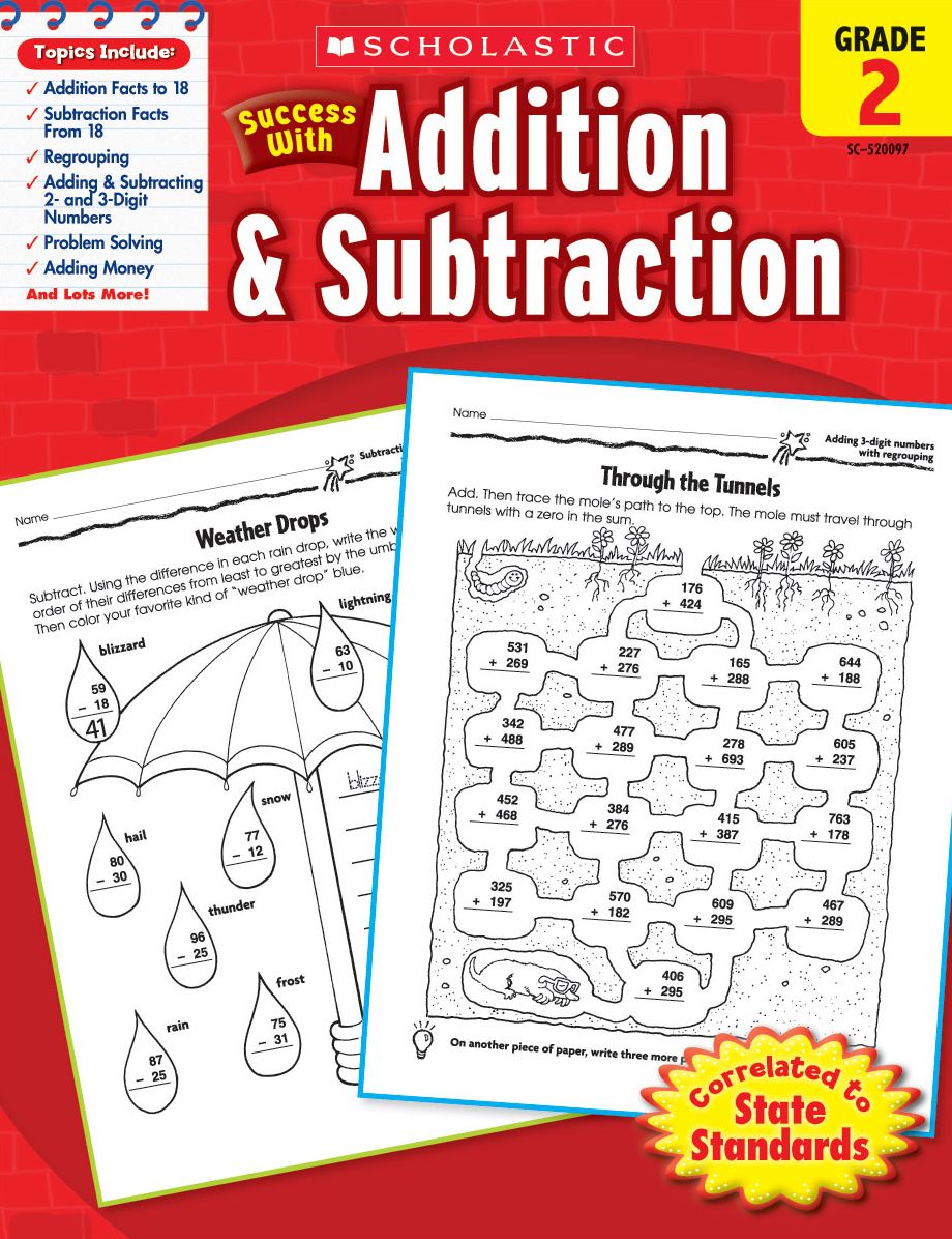 Scholastic Success With Addition & Subtraction: Grade 2 (PagePerfect NOOK Book)