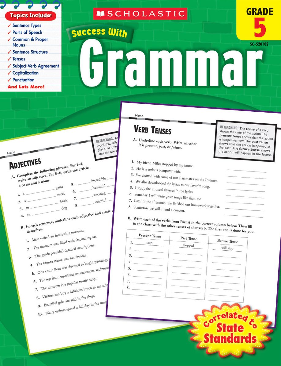 Scholastic Success with Grammar, Grade 5 (PagePerfect NOOK Book)